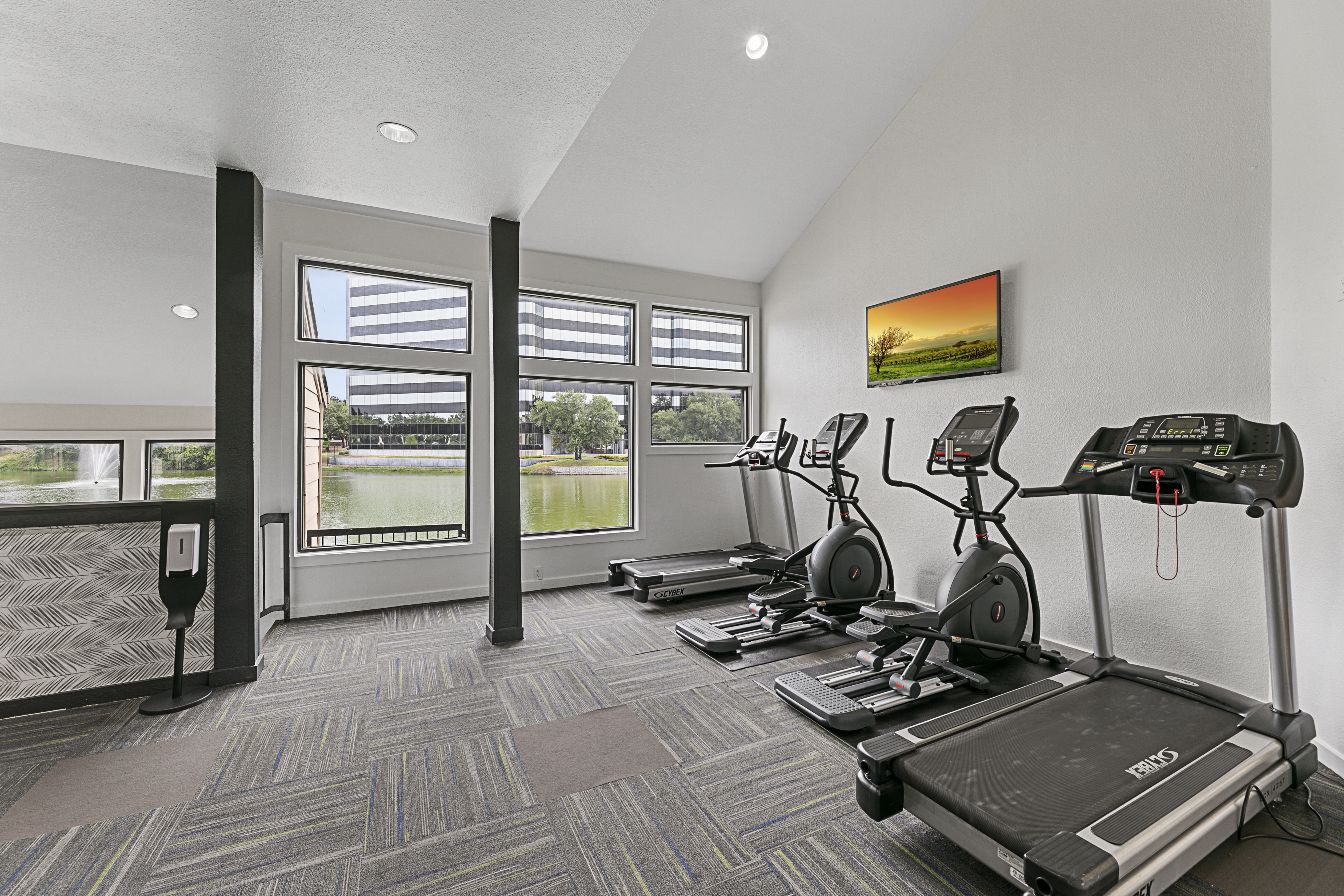 Fitness center with cardio equipment