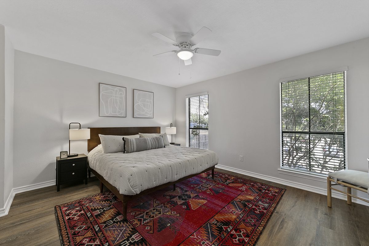 Master Bedroom with Natural Light at Lakeside Apartments