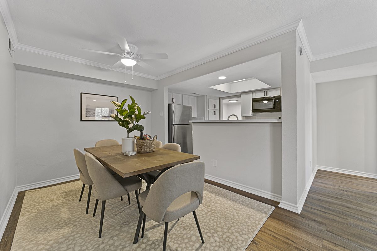 Dining Area with Kitchen Pass-Through at Lakeside Apartments